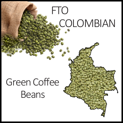 FTO Colombian Green coffee Beans 1lb, 16oz bag